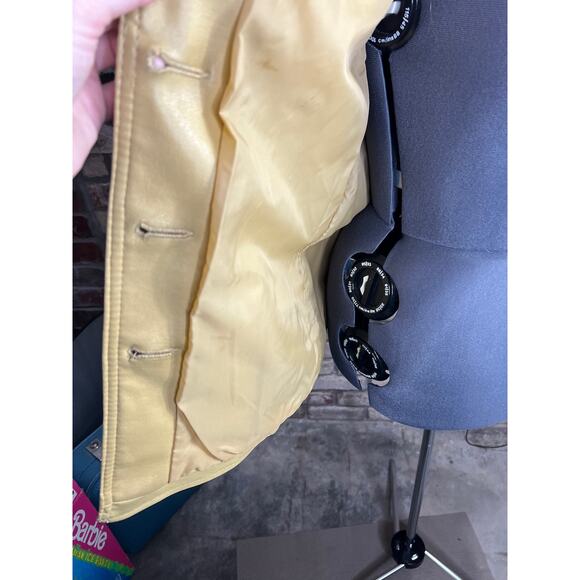 Fingerhut Vegan leather Jacket gun Mustard vintage 1970s - Picture 12 of 15